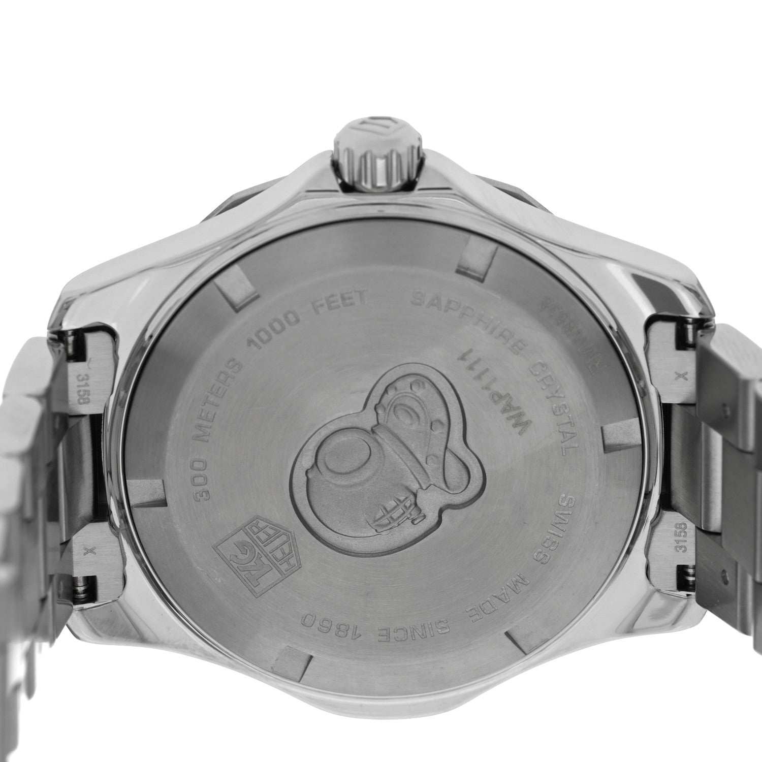 Tag Heuer Stainless Steel 39mm Aquaracer 300M Quartz Watch Silver WAP1111 4 of 4