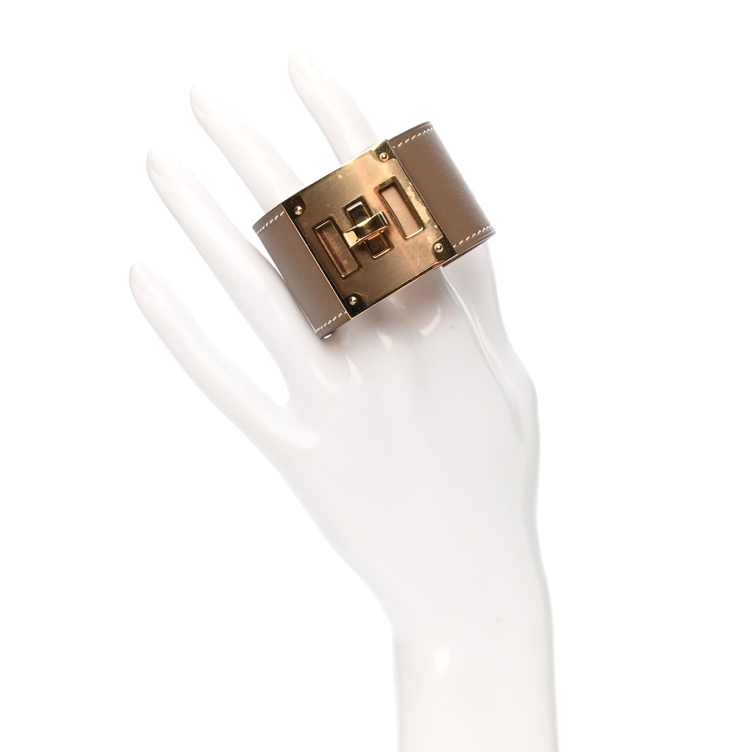 Hermes Swift Kelly Dog Bracelet T1 Etoupe 2 of 6