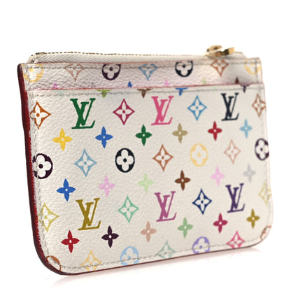 Louis Vuitton Monogram Multicolor Key Pouch White Litchi 4 of 11