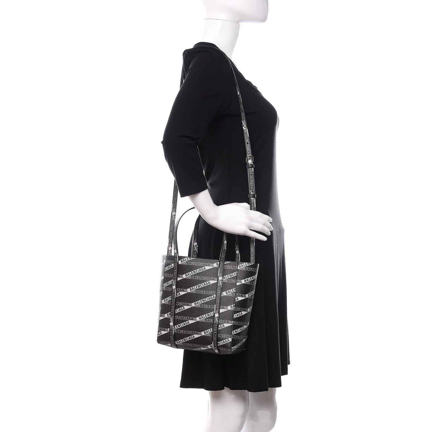 Coated Canvas Losange Monogram XXS Tote Black Grey