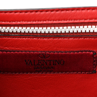 Valentino Garavani Lambskin Free Rockstud Spike Wallet on Chain Optic White 6 of 10