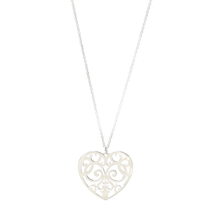 Tiffany Sterling Silver Enchant Heart Pendant Necklace 1 of 6