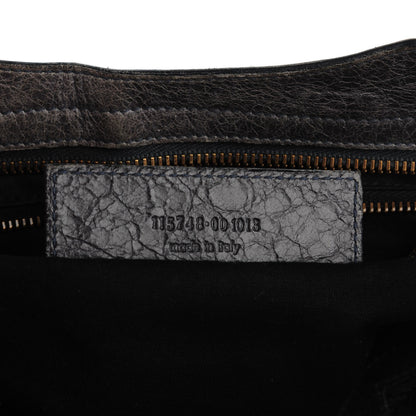 Balenciaga Smocked Agneau Classic Hardware City Anthracite 9 of 17
