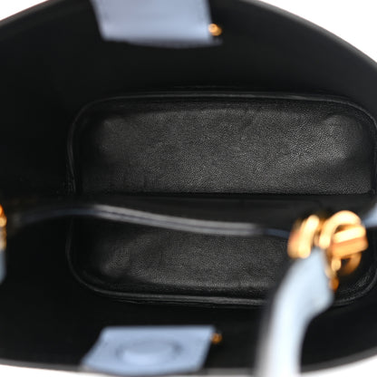 Prada Saffiano Cuir Calfskin Small Panier Bucket Bag Astrale Black 5 of 15