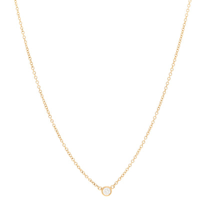 Tiffany 18K Yellow Gold Diamond .08ct Elsa Peretti Diamonds by the Yard Pendant Necklace 1 of 4