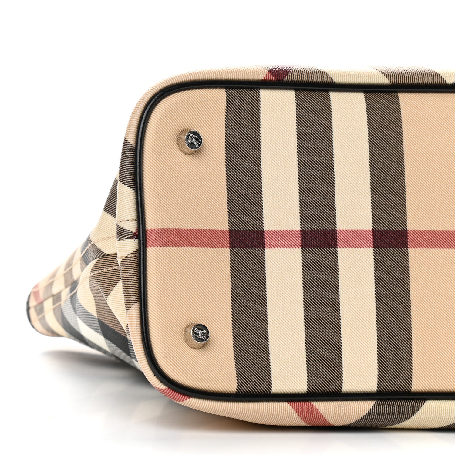 Burberry Nova Check Patent Trim Shopper Tote Black 9 of 17