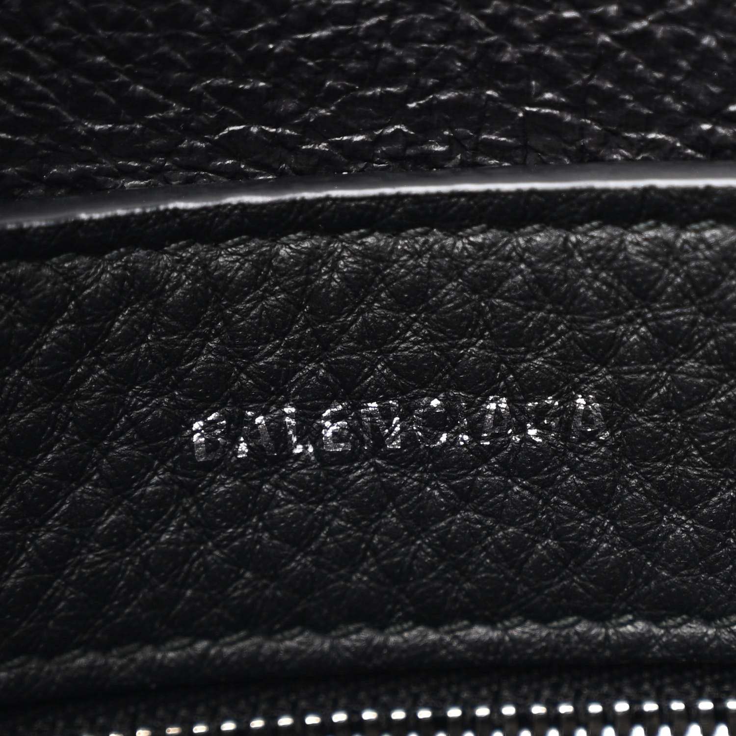 Balenciaga Metallic Goatskin Logo XXS Everyday Tote Argent Black 6 of 12