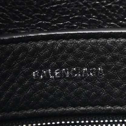 Balenciaga Metallic Goatskin Logo XXS Everyday Tote Argent Black 6 of 12