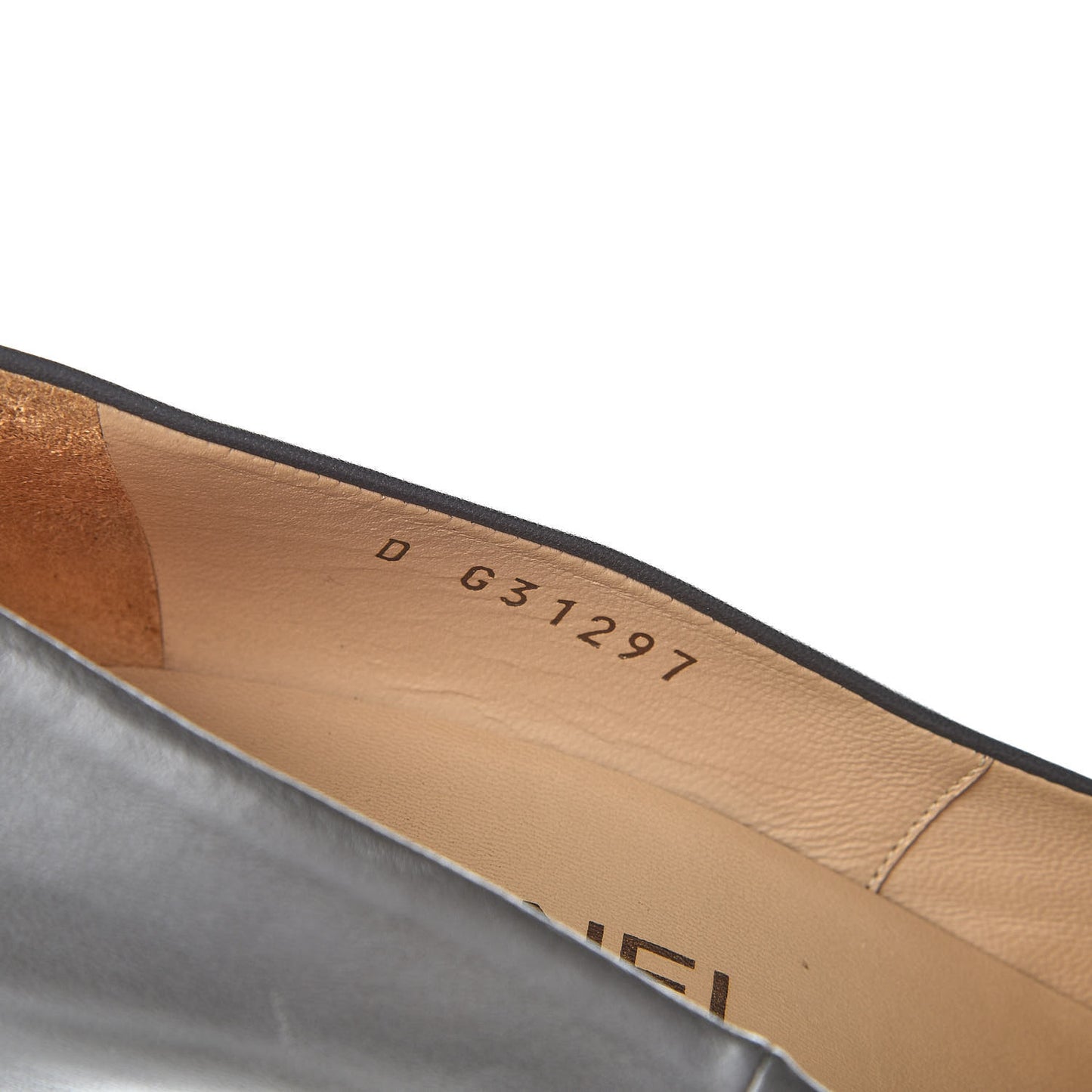 Lambskin CC Round Toe Pumps 38.5 Grey