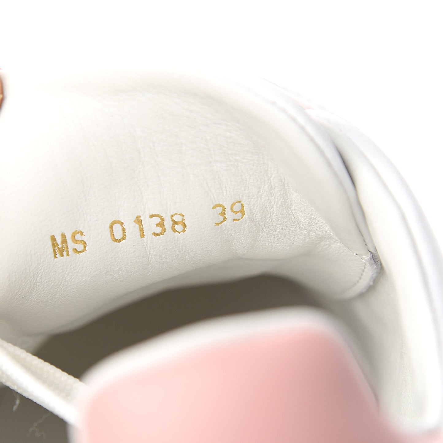 Calfskin Monogram Striped Frontrow Sneakers 39 White
