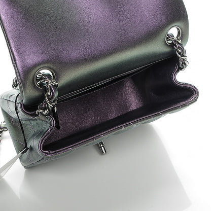 Chanel Iridescent Lambskin Quilted Mini Square Flap Dark Purple 5 of 7