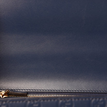 Gucci Guccissima Medium Padlock Shoulder Bag Blue Agata 15 of 18
