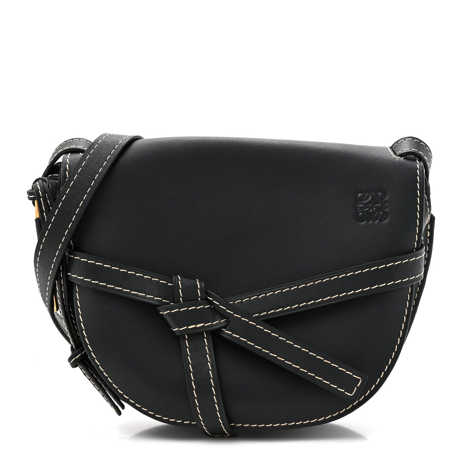 Loewe Grained Calfskin Small Gate Crossbody Bag Navy 1 of 10