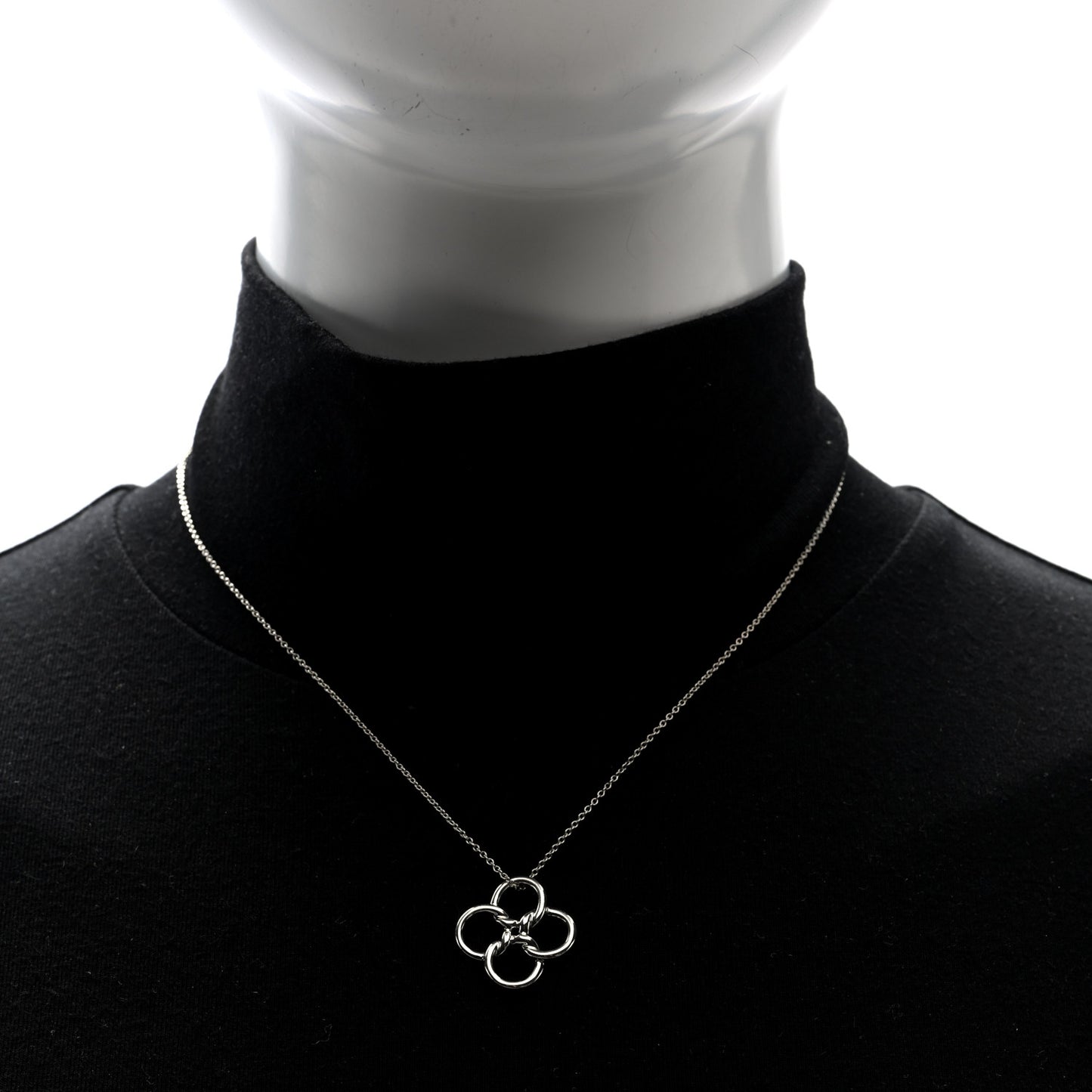 Sterling Silver Elsa Peretti Quadrifoglio Pendant Necklace