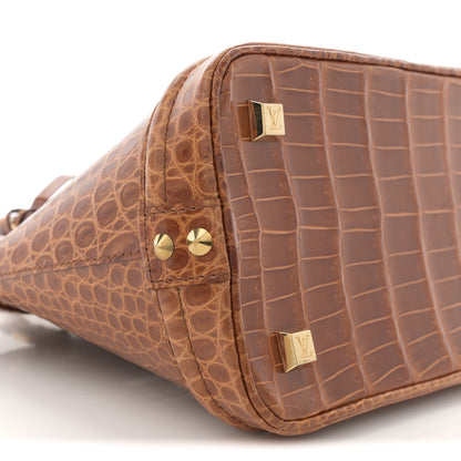 Louis Vuitton Crocodile Lockit PM Brown 9 of 10