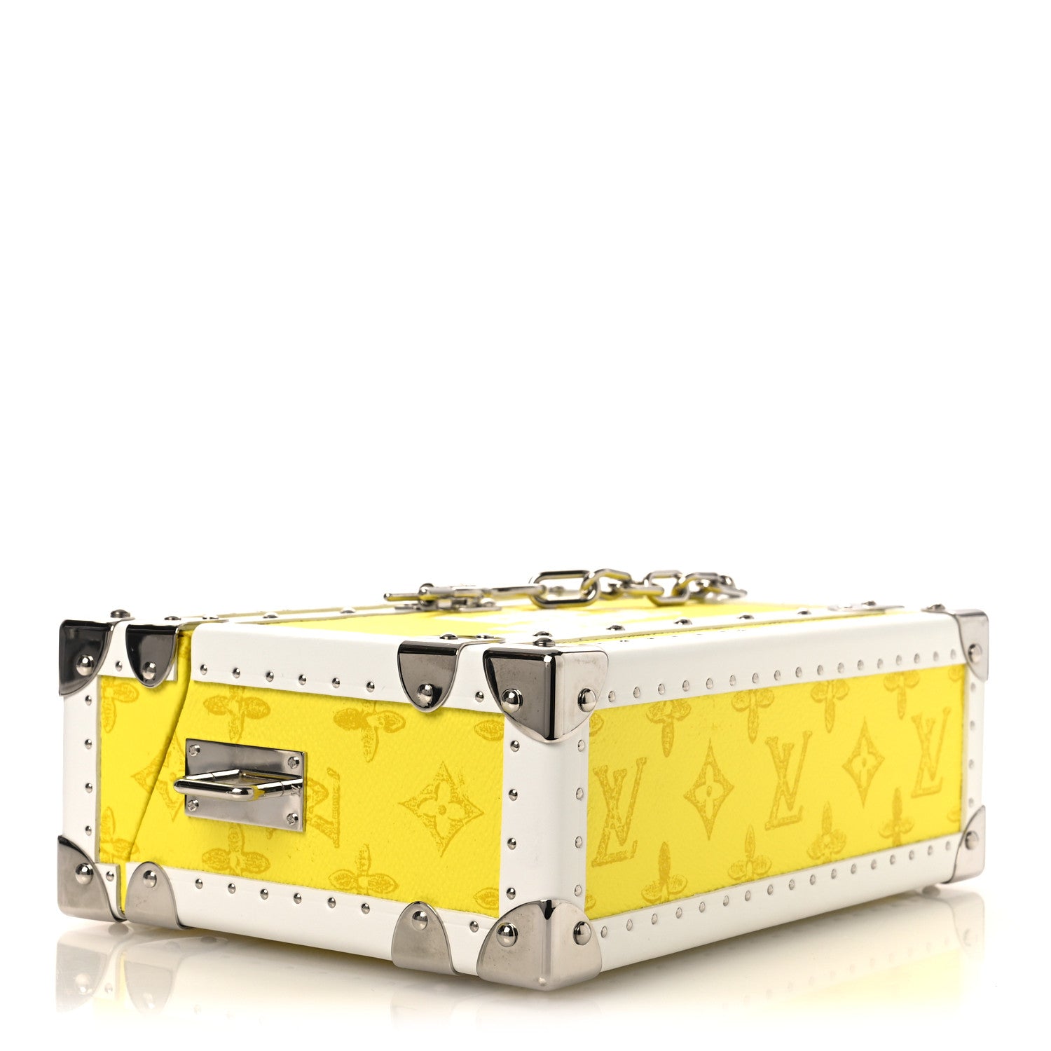 Louis Vuitton Vintage Monogram Everyday LV Clutch Trunk Jaune 3 of 8