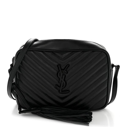 Saint Laurent Calfskin Matelasse Monogram Monochrome Lou Camera Bag Black 1 of 11