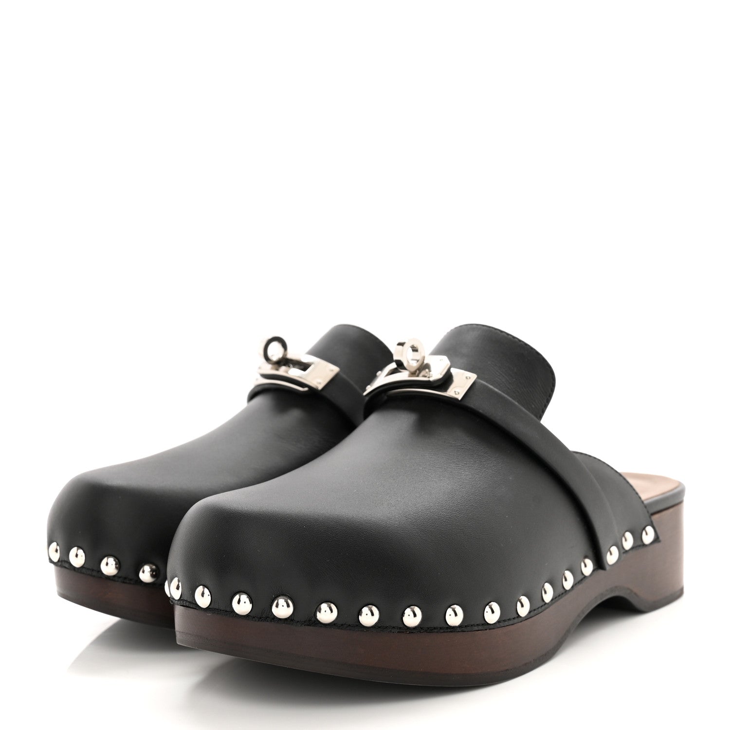 Hermes Calfskin Carlotta Mules 35 Black 3 of 11