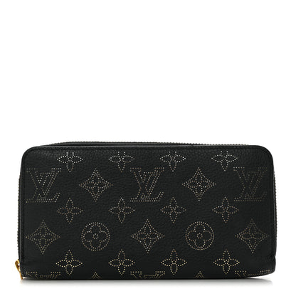 Louis Vuitton Mahina Flight Mode Zippy NM Wallet Black Gold 1 of 6