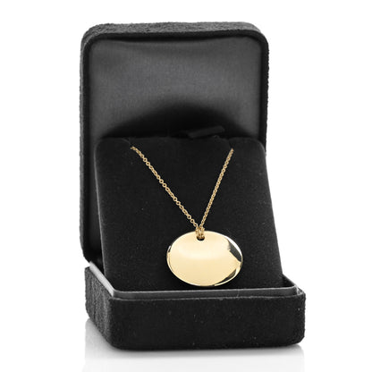 Tiffany 18K Yellow Gold Elsa Peretti Round Disc Pendant Necklace 5 of 5