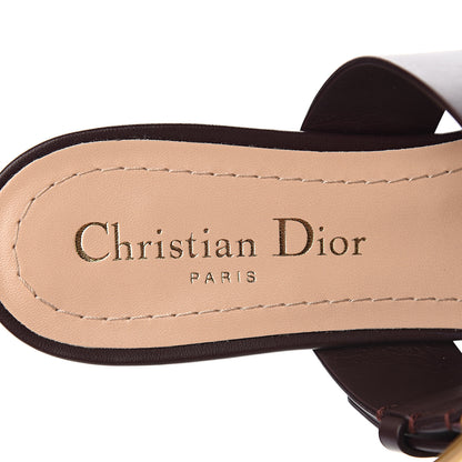 Christian Dior Technical Fabric Calfskin D-Dior Flat Mules 36.5 Rouge Black 7 of 9