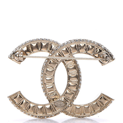 Chanel Baguette Crystal CC Brooch Gold 3 of 6