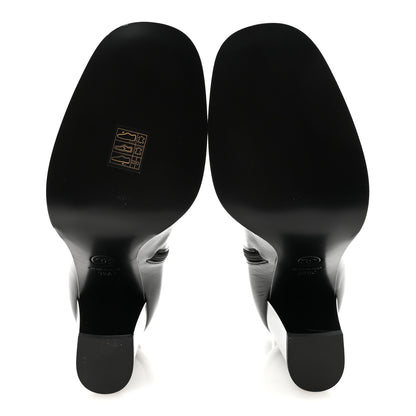 Chanel Shiny Calfskin Patent Cap Toe CC Short Boots 38.5 Black 12 of 20