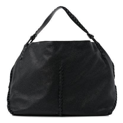 Bottega Veneta Washed Cervo Deerskin Large Hobo Black 1 of 11