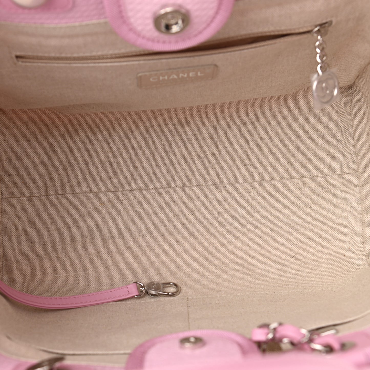 Mixed Fibers Small Deauville Tote Dark Pink