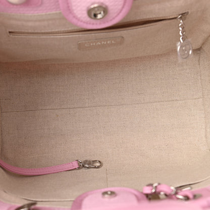 Chanel Mixed Fibers Small Deauville Tote Dark Pink 5 of 10