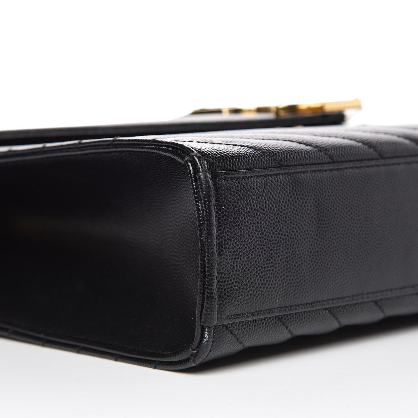 Grain De Poudre Matelasse Chevron Large Monogram Satchel Black