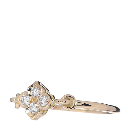 Cartier 18K Yellow Gold Diamond Hindu Floral Ring 52 6 3 of 6