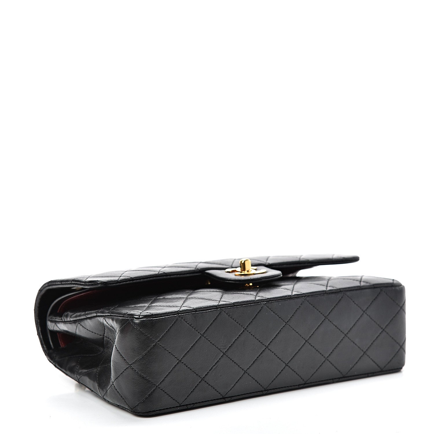 Chanel Lambskin Quilted Medium Double Flap Black 3 of 16