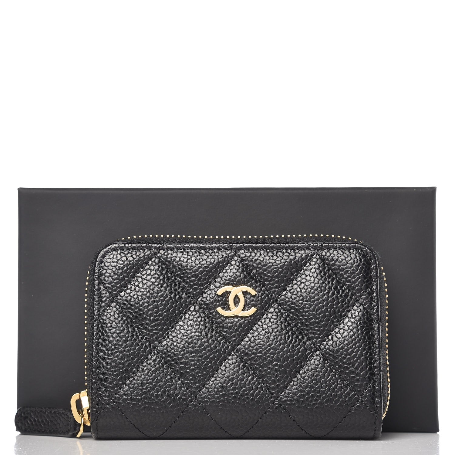 Chanel Caviar Quilted Zip Coin Purse Black 8 of 8