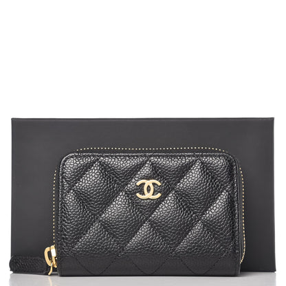 Chanel Caviar Quilted Zip Coin Purse Black 8 of 8