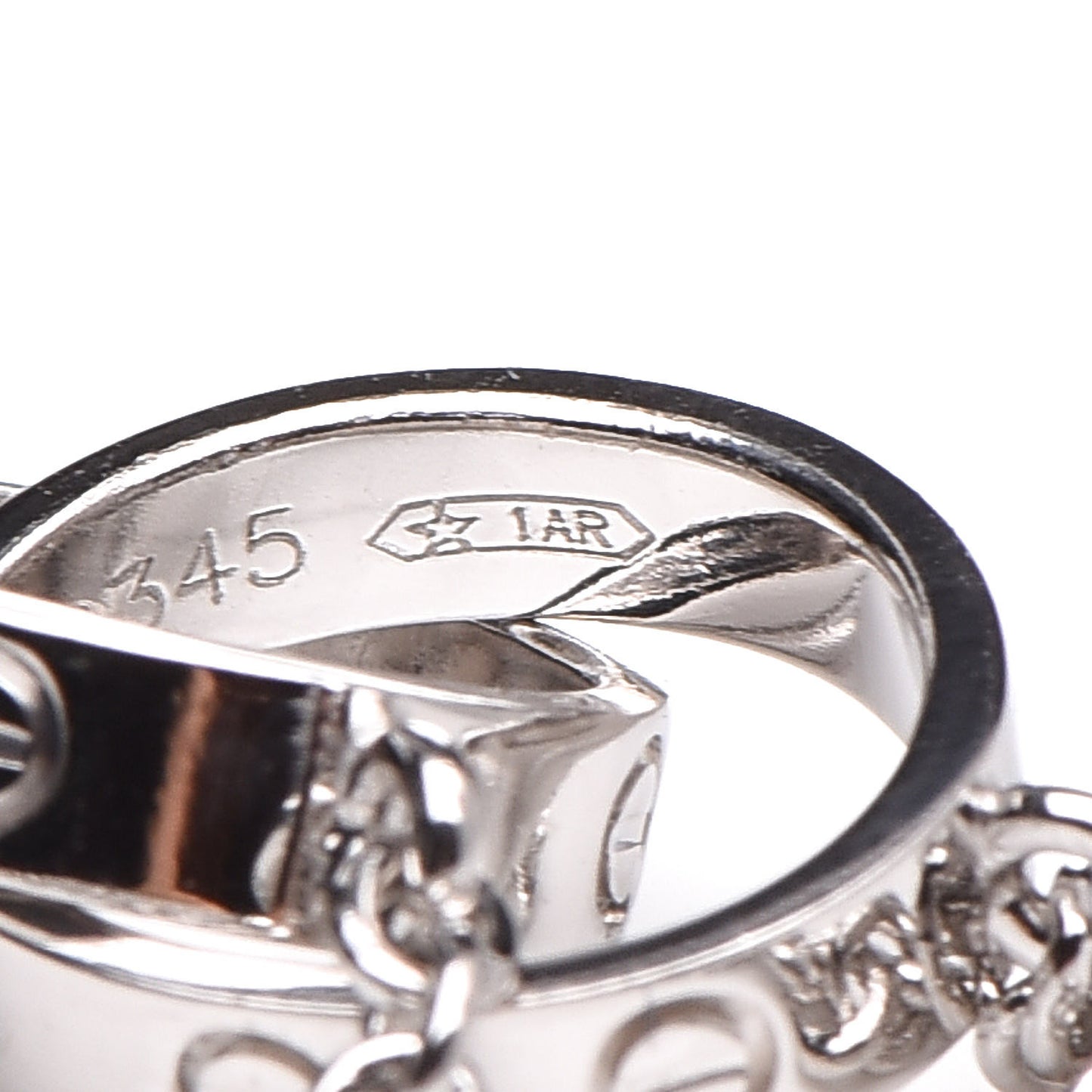 CARTIER 18K White Gold Interlocking LOVE Bracelet