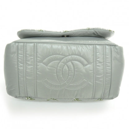 Chanel Nylon Quilted Tweed on Stitch Flap Gray 4 of 12