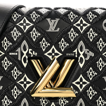 Louis Vuitton Calfskin Since 1854 Embroidered Twist MM Black 8 of 11