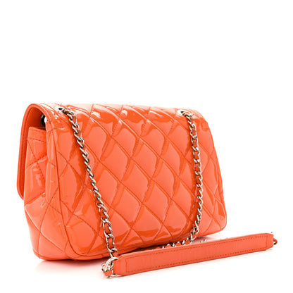 Chanel Patent Quilted Small Coco Shine Flap Orange 3 of 14