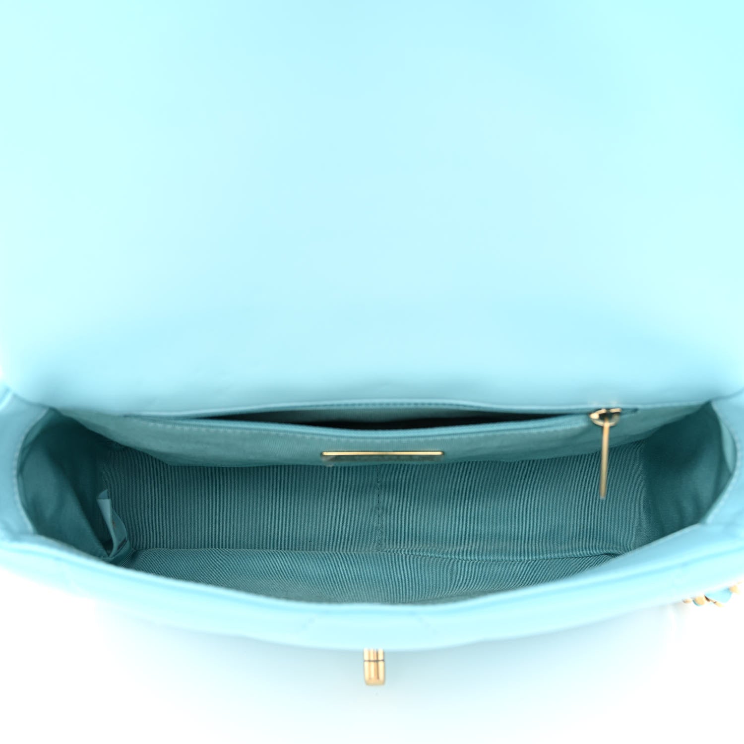 Chanel Lambskin Quilted Medium Chanel 19 Flap Light Blue 5 of 11