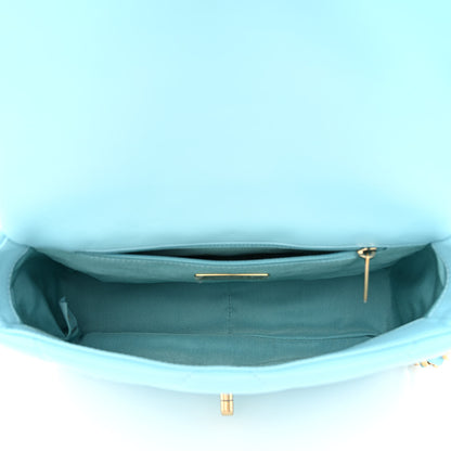 Chanel Lambskin Quilted Medium Chanel 19 Flap Light Blue 5 of 11