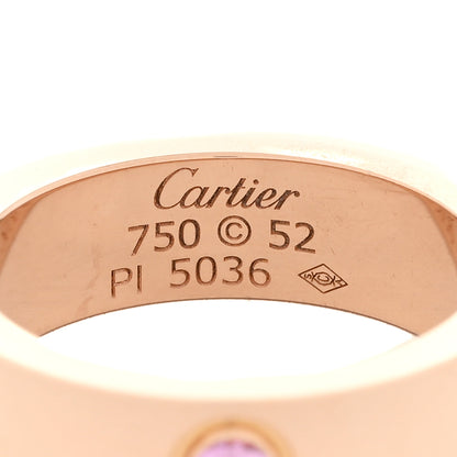 Cartier 18K Pink Gold Pink Sapphire 5.5mm LOVE Ring 52 6 4 of 5