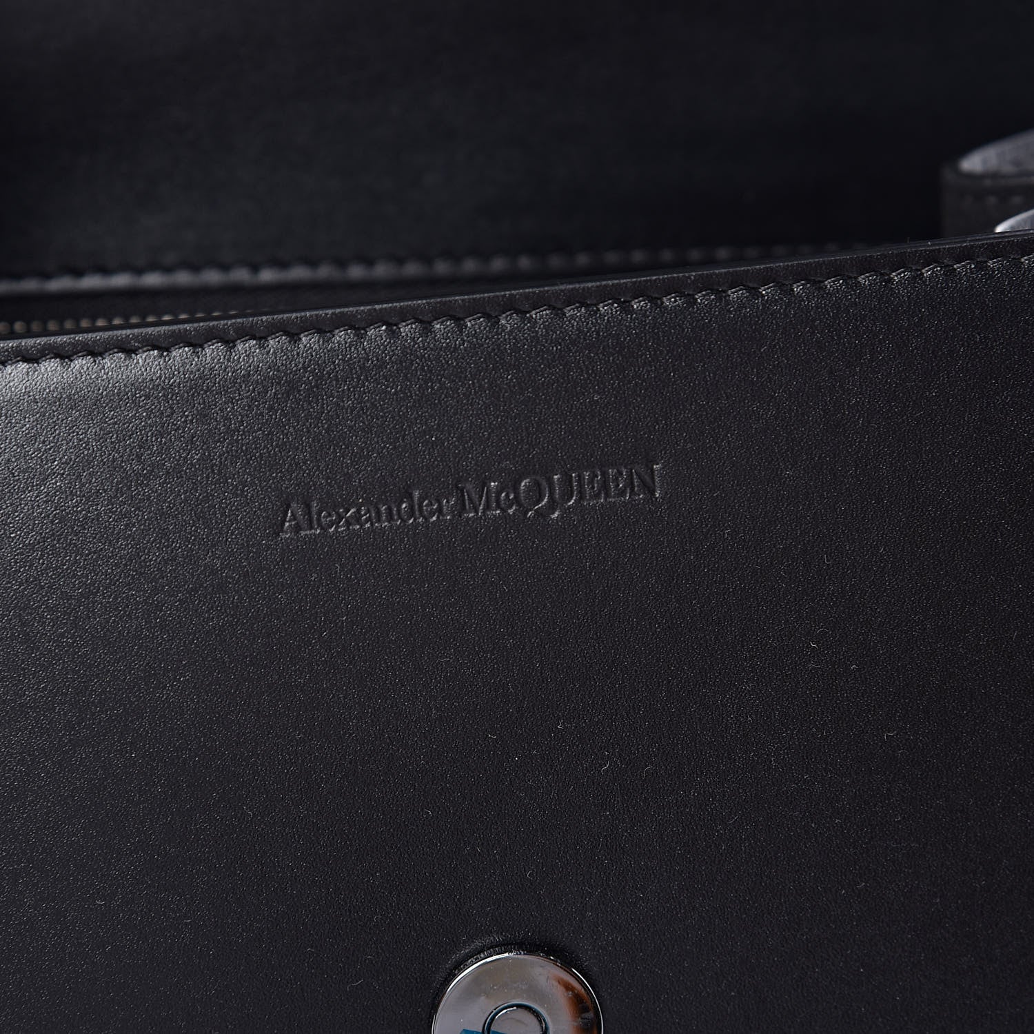 Alexander McQueen Calfskin Knuckle Crossbody Black 6 of 10