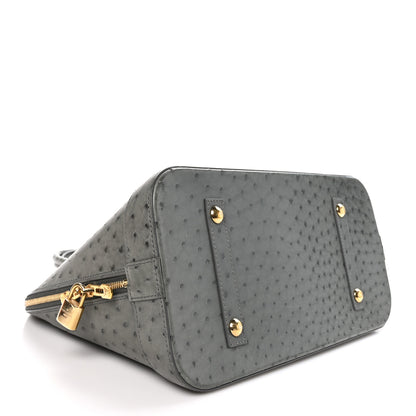 Louis Vuitton Ostrich Alma MM Gris 4 of 10