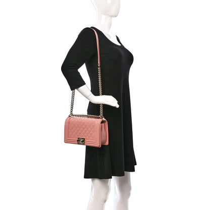 Chanel Caviar Quilted Medium Boy Flap Light Pink 2 of 11