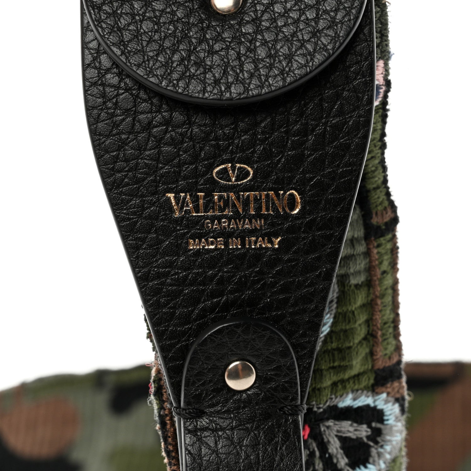 Valentino Garavani Canvas Camubutterfly Rockstud Guitar Strap Multicolor 4 of 5