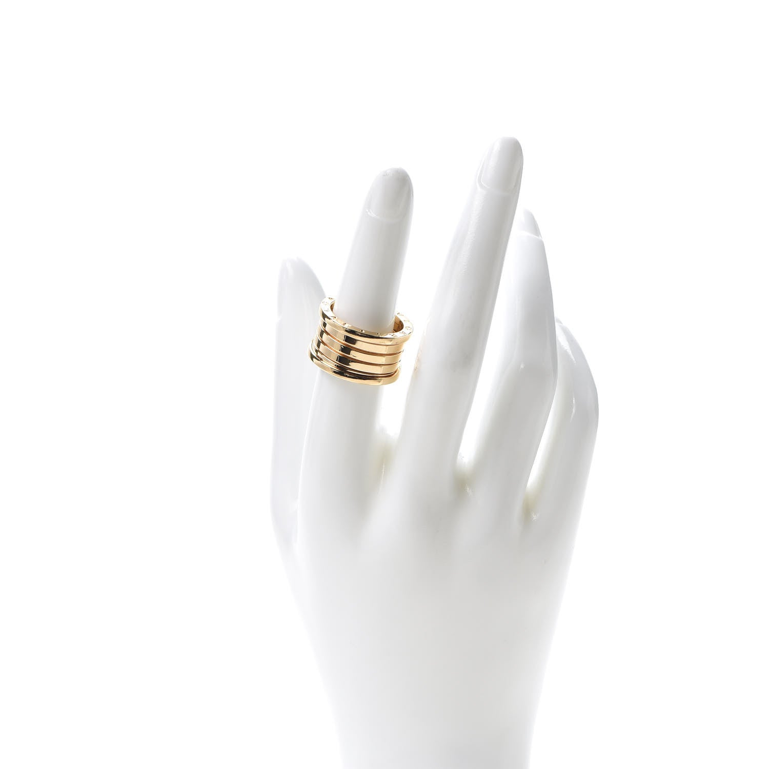 Bulgari 18K Yellow Gold B.Zero1 Four-Band Ring 55 7.25 2 of 6