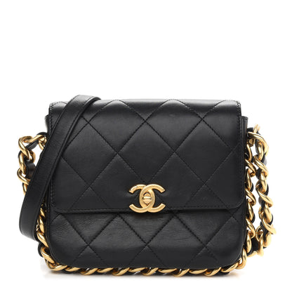 Chanel Calfskin Quilted Small Framing Chain Bag Black 1 of 9