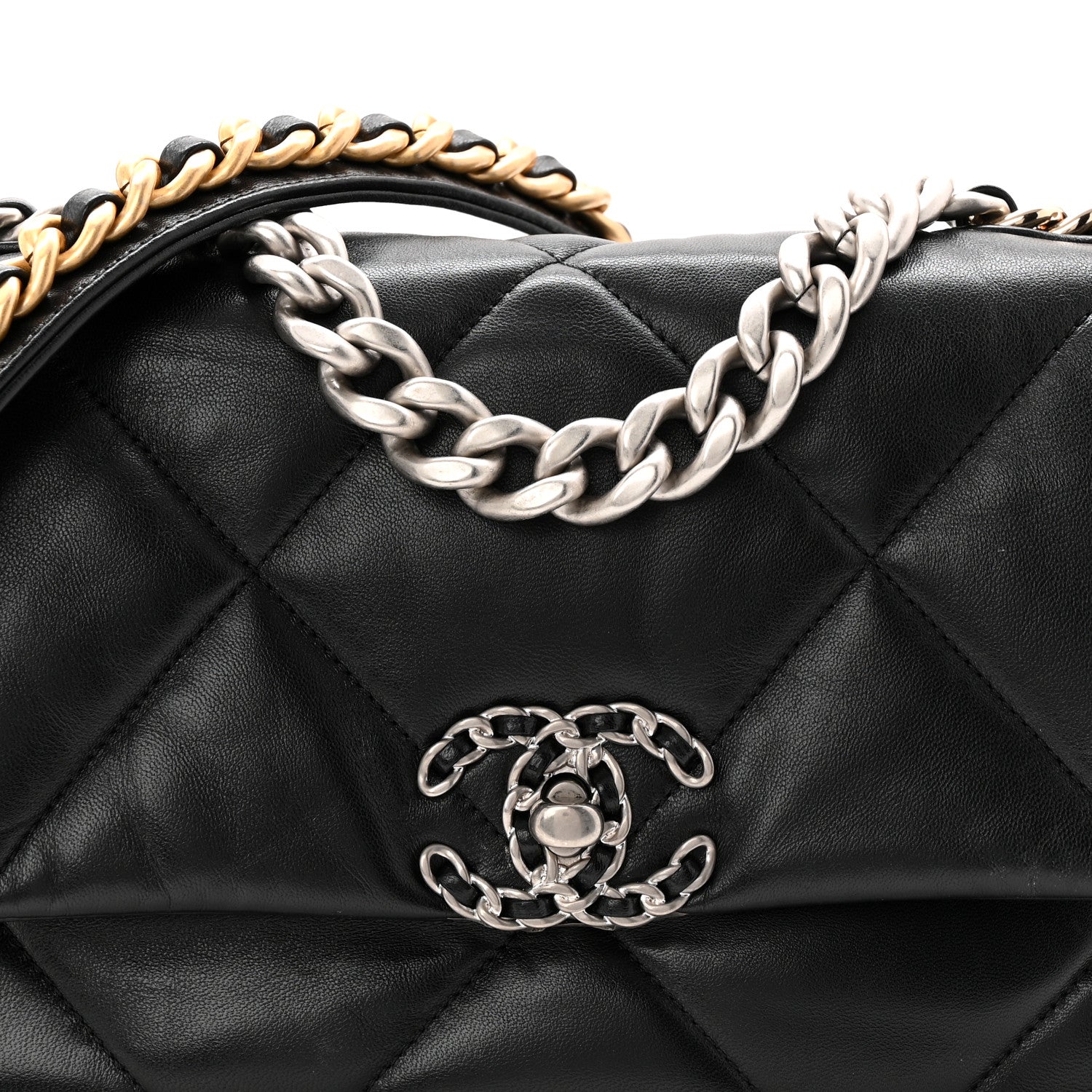 Chanel Lambskin Quilted Medium Chanel 19 Flap Black 8 of 10