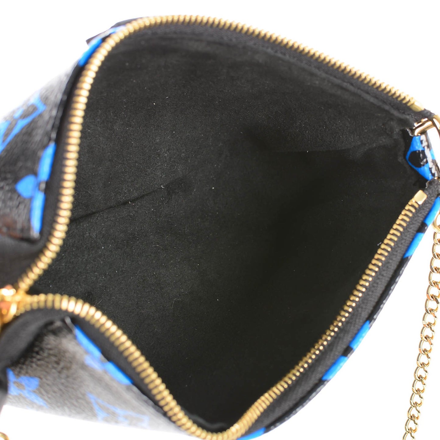 Colored Monogram Mini Pochette Accessories Blue Black